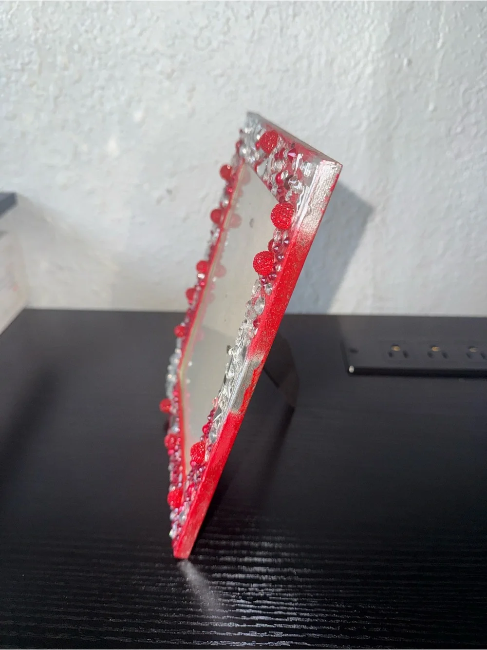 Red Mosaic Beaded Photo Frame